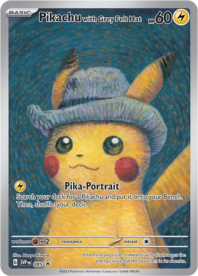 Pikachu with Grey Felt Hat (ゴッホピカチュウ）